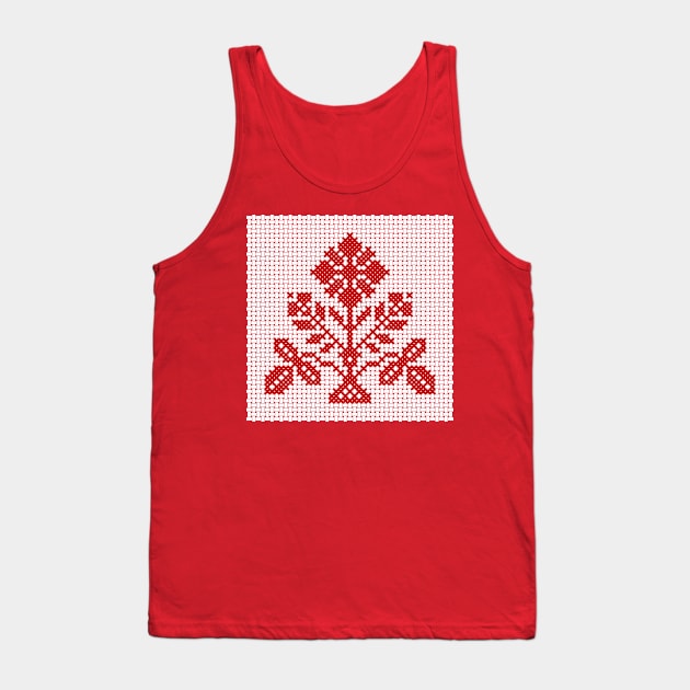 White and red Belarus ornament Tank Top by kavalenkava